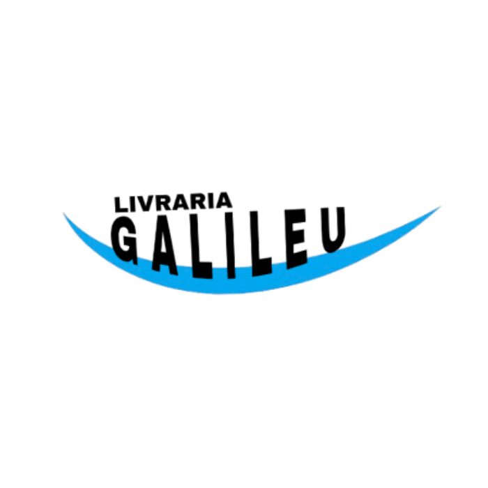 Banner da Livraria Galileu, representado por uma faixa azul oceano